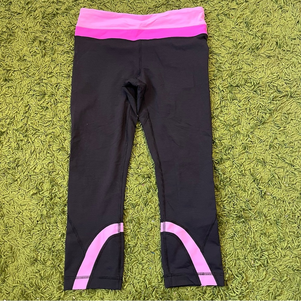 Lululemon Athletica Black and Pink Leggings